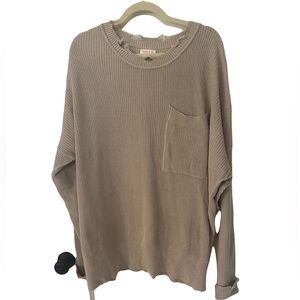 HAILEY & CO Neutral Sweater with Distressing